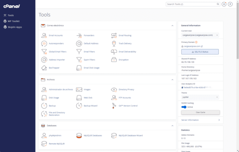 Web hosting (cPanel)